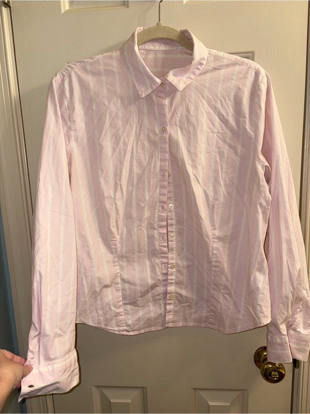 Women Light Pink Button-Up Shirt